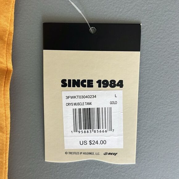 New Reef CRYS MUSCLE TANK GOLD Size L - Picture 4 of 10